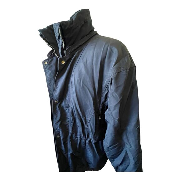 Metropolis Women's Size 14 Winter Parka Coat Jacket Blue Quilted Full Zip Logo - Picture 7 of 11